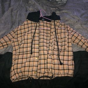 hooded flannel jacket